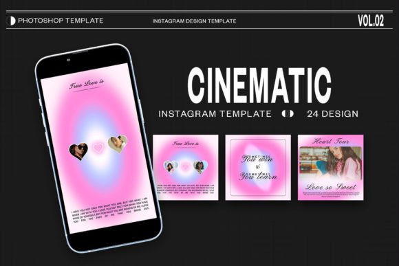 Cinematic Instagram Photoshop Templates