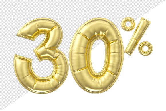 Elevating Visual Design with High-Resolution 3D Gold Number Balloons