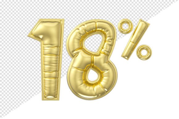 Evaluating the Gold Glossy Balloon 3D Render with an 18 Percent Discount