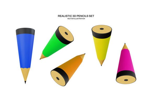 Evaluating the Realistic 3D Colorful Pencils Set for Digital Design