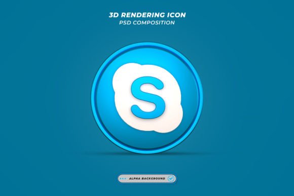 Glossy 3D Skype Icons for Modern Design