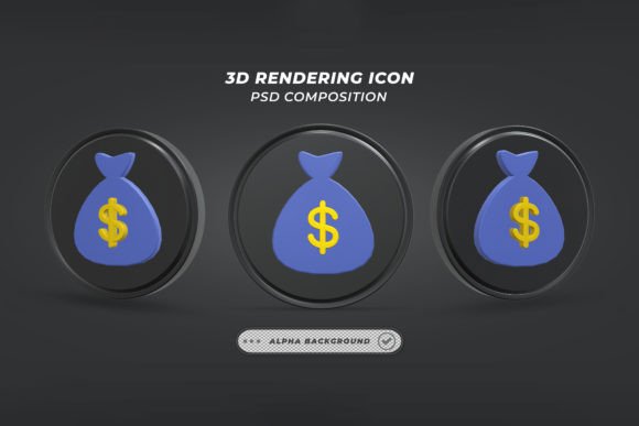 Integrating the 3D Render Dollar Bag Icon into Professional Design Workflows