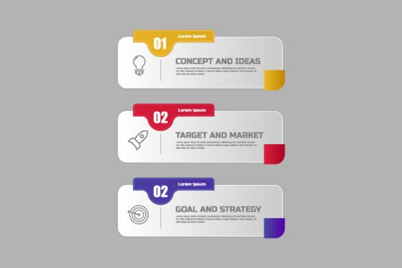 Mastering Visual Communication with the Creative Infographic Three Steps Vector