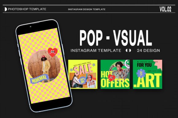 Streamlining Social Media Design with the Pop-Vsual Instagram Template PSD