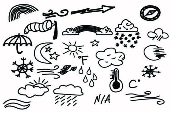 Temperature Doodles Collection: Design Assets
