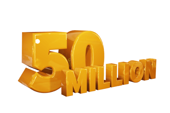 Unlocking the Power of 50 Million Yellow 3D Text Png